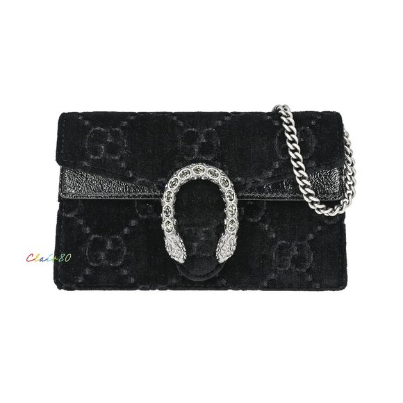 Gucci Handbags - Gucci Dionysus GG Velvet Super Mini Cross Body Bag
